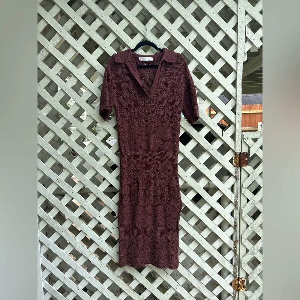 Free people Islamorada Fauxchet Sweater Maxi dress